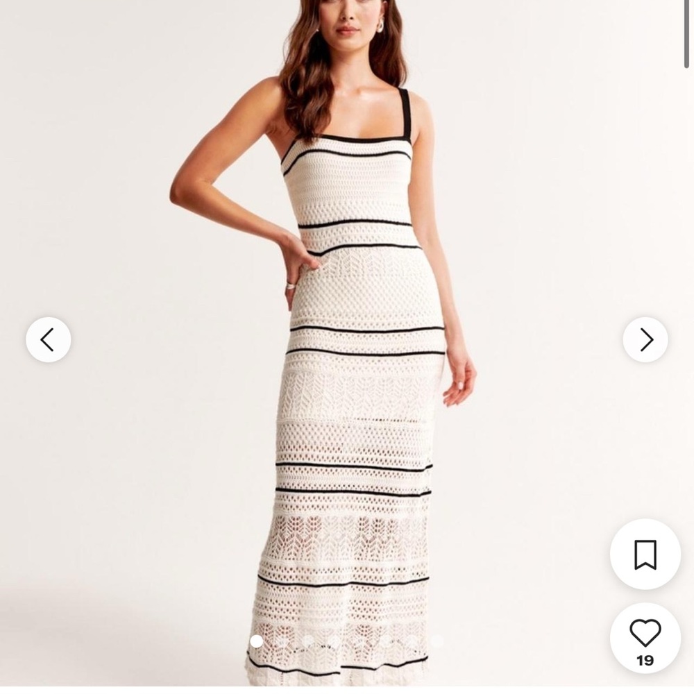 Abercrombie Crochet-Style Maxi Dress XS